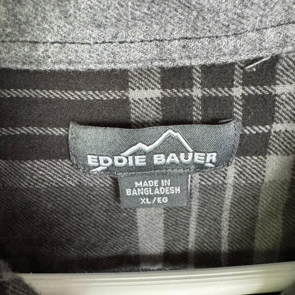 Eddie Bauer Button Up Flannel Cotton Shirt US Men's XL New - Picture 4 of 7